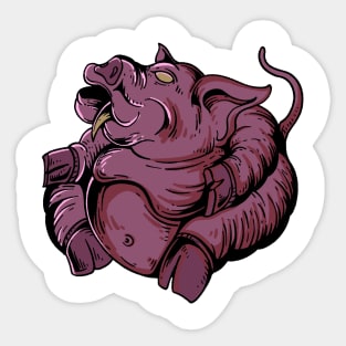 pink piggy Sticker